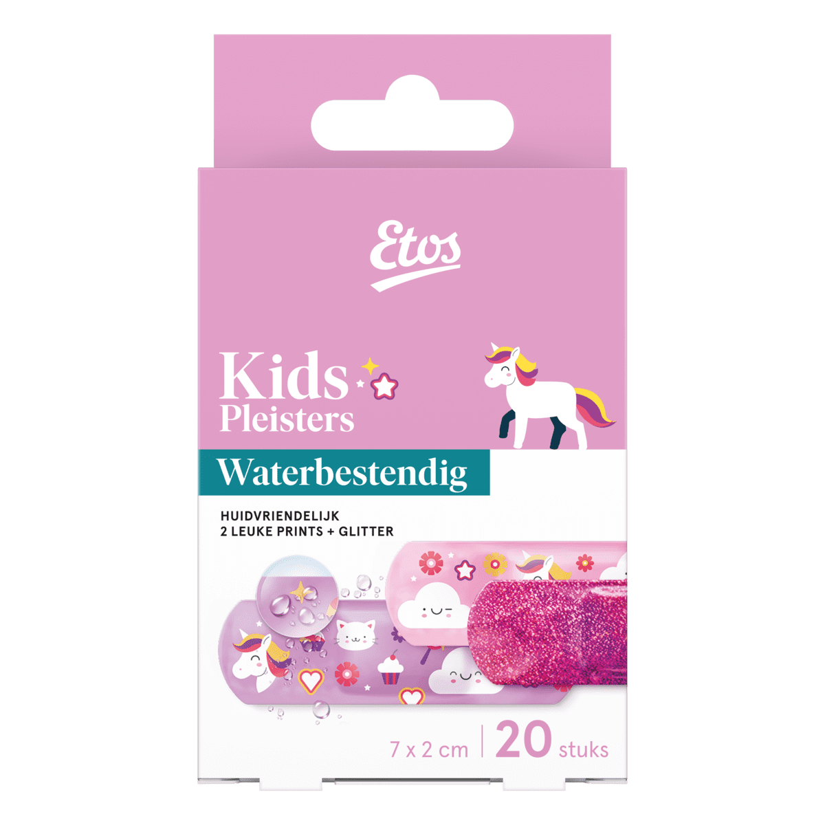 Etos Kids Pleister Unicorn en Glitter 20 stuks