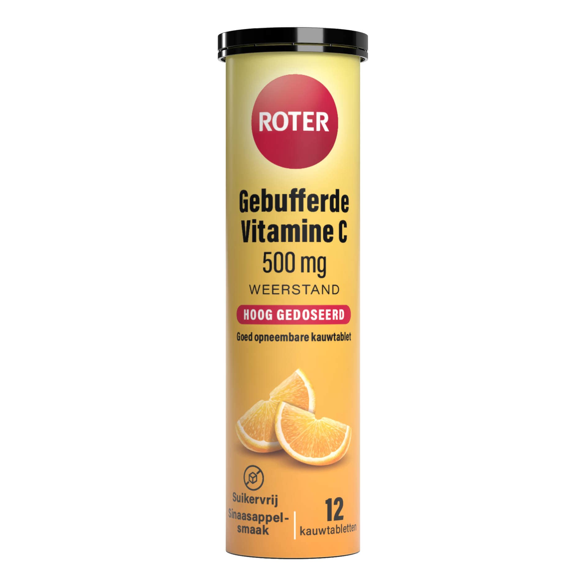 Roter Gebufferde Vitamine C 500 MG Suikervrij Kauwtabletten 24 stuks