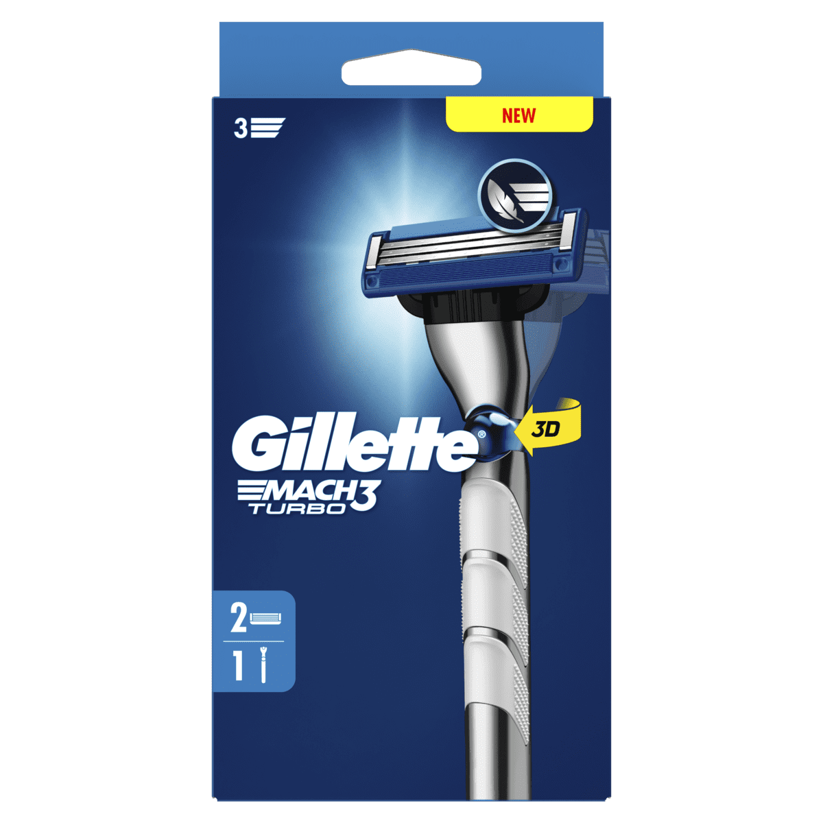 Gillette Mach3 Turbo Scheersysteem Met 2 Navulmesjes