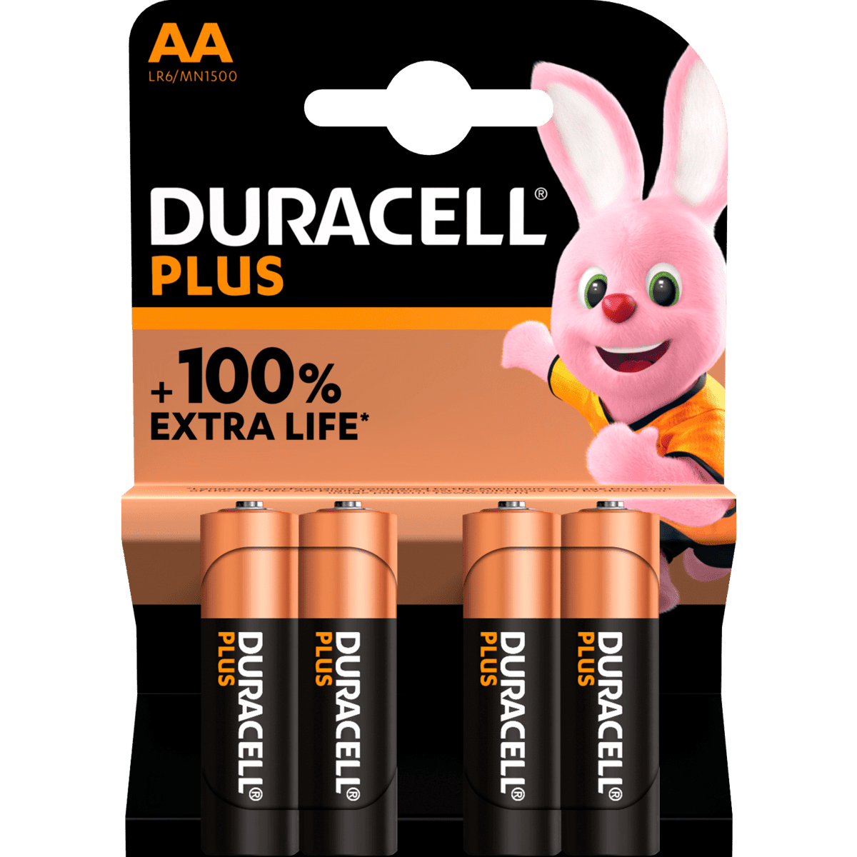 Duracell Batterijen Alkaline Plus AA 4 stuks