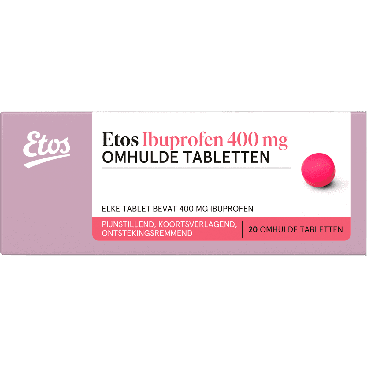 Etos Ibuprofen 400 MG Omhulde Tabletten 20 stuks