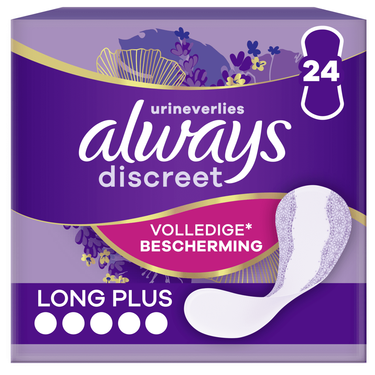 Always Inlegkruisjes Discreet Long Plus 24 stuks