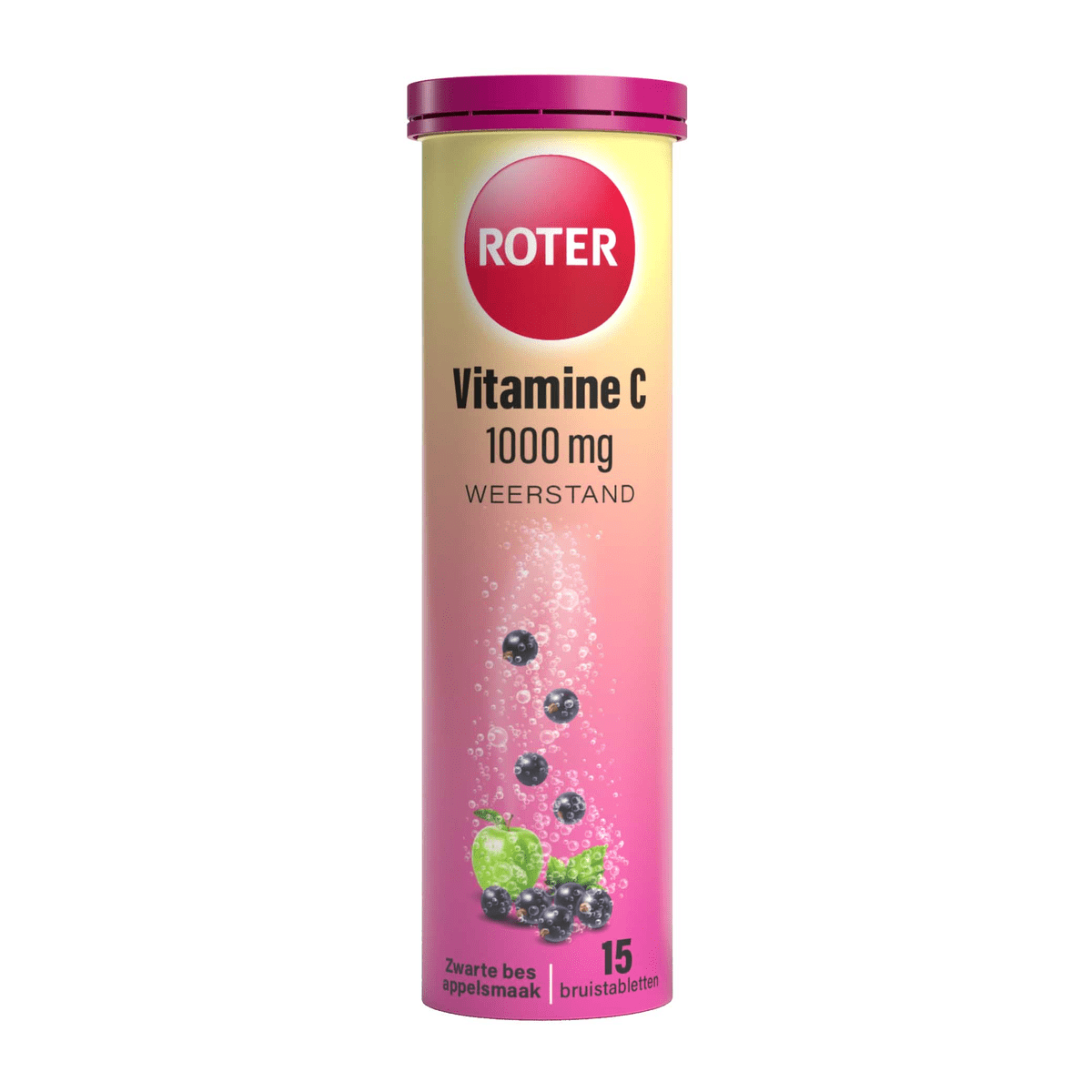 Roter Vitamine C 1000 MG Appel Zwarte Bes Bruistabletten 15 stuks