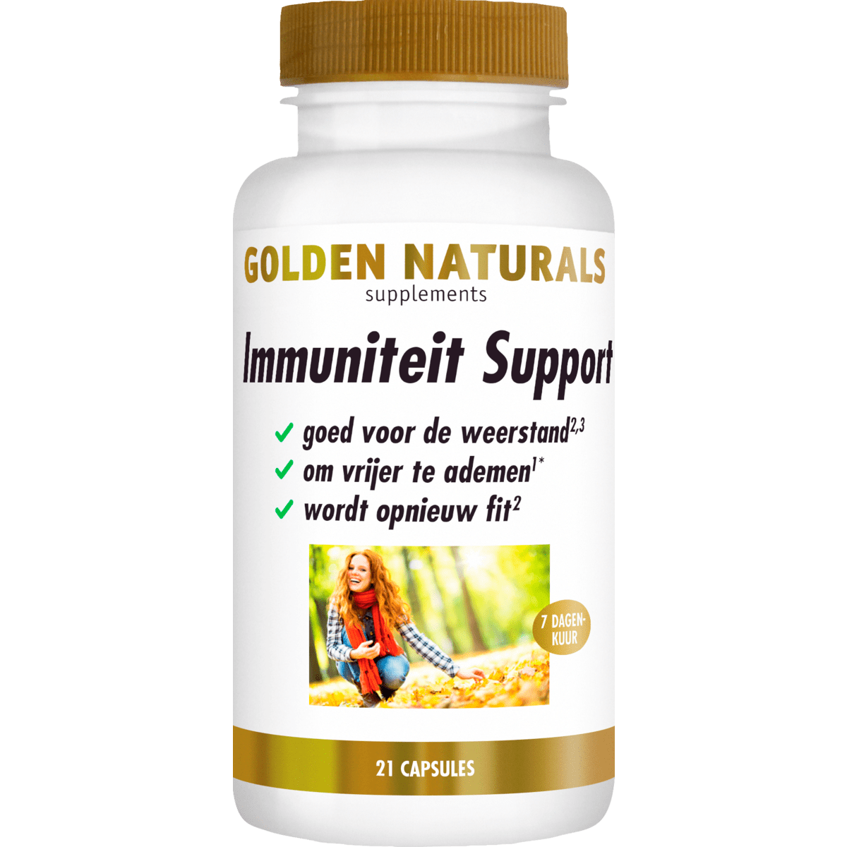 Golden Naturals Immuniteit Support Capsules 21 stuks