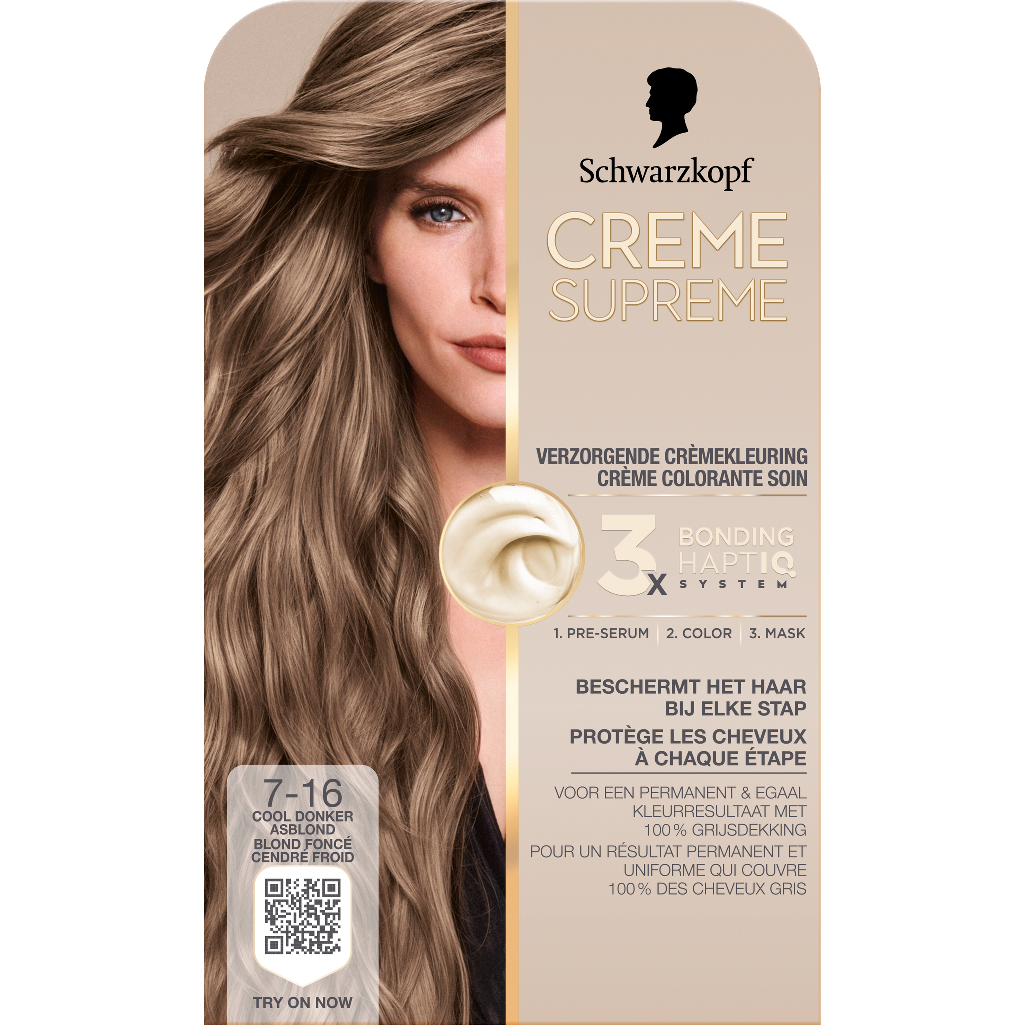 Schwarzkopf Creme Supreme Haarkleuring 7-16 Cool As Donkerblond