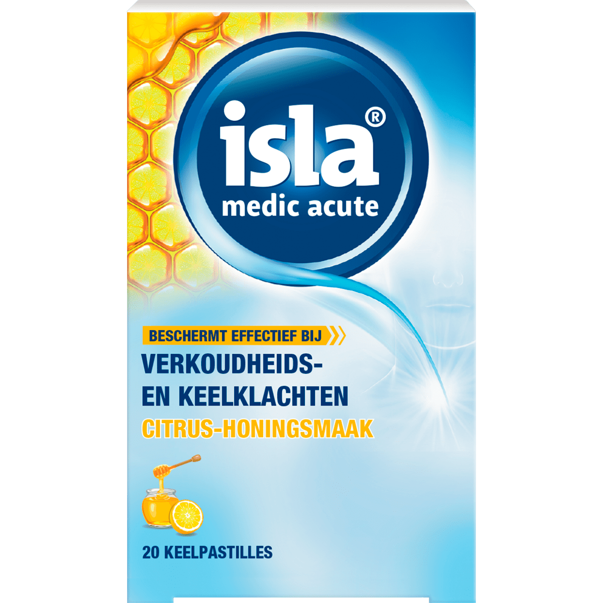 isla Medic Acute Citrus-Honing Keelpastilles 20 stuks