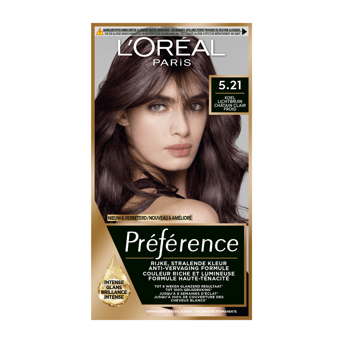 L'Oréal Paris Préférence 5.21 Koel Lichtbruin