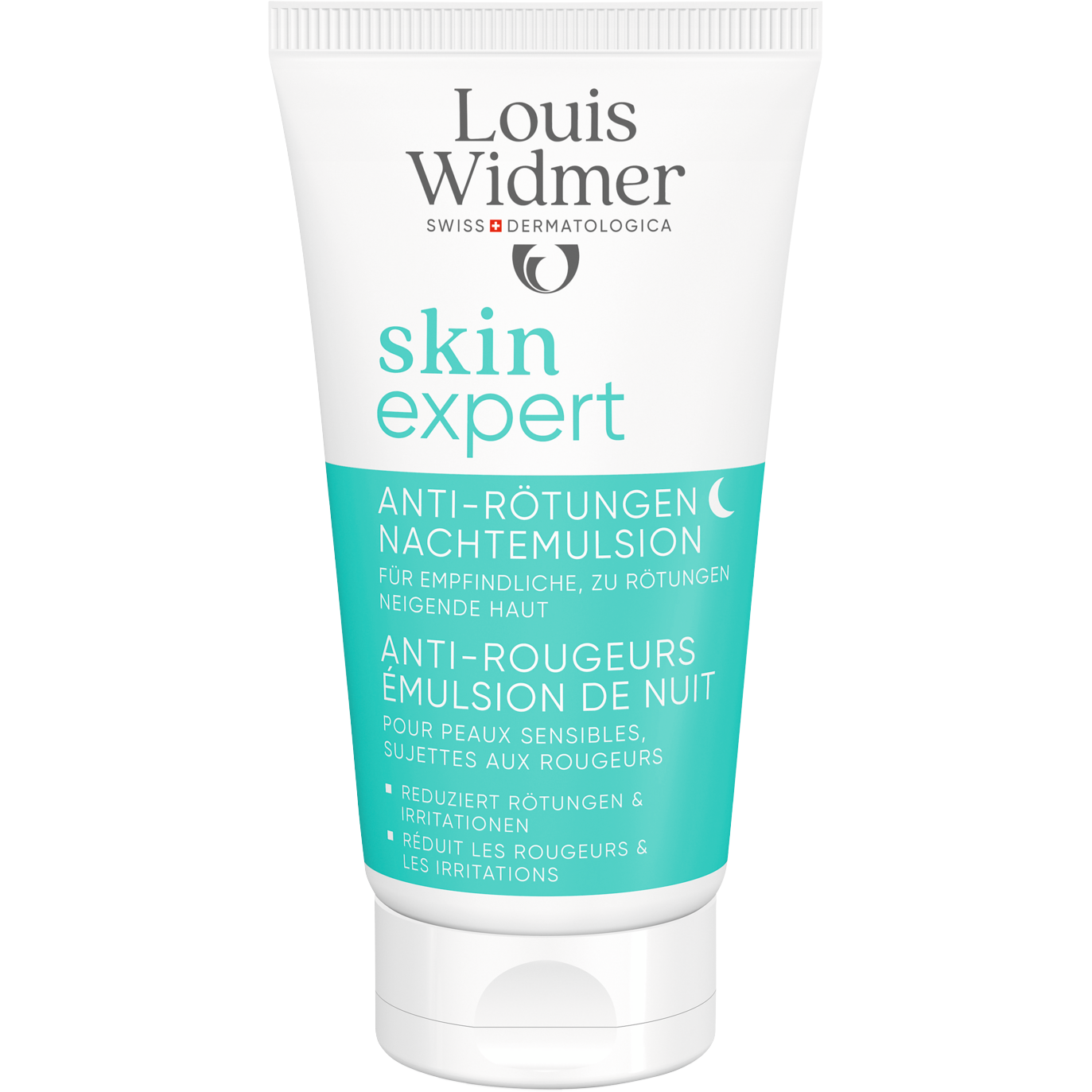 Louis Widmer Skinexpert Anti-Roodheid Nachtemulsie Zonder Parfum 50 ML