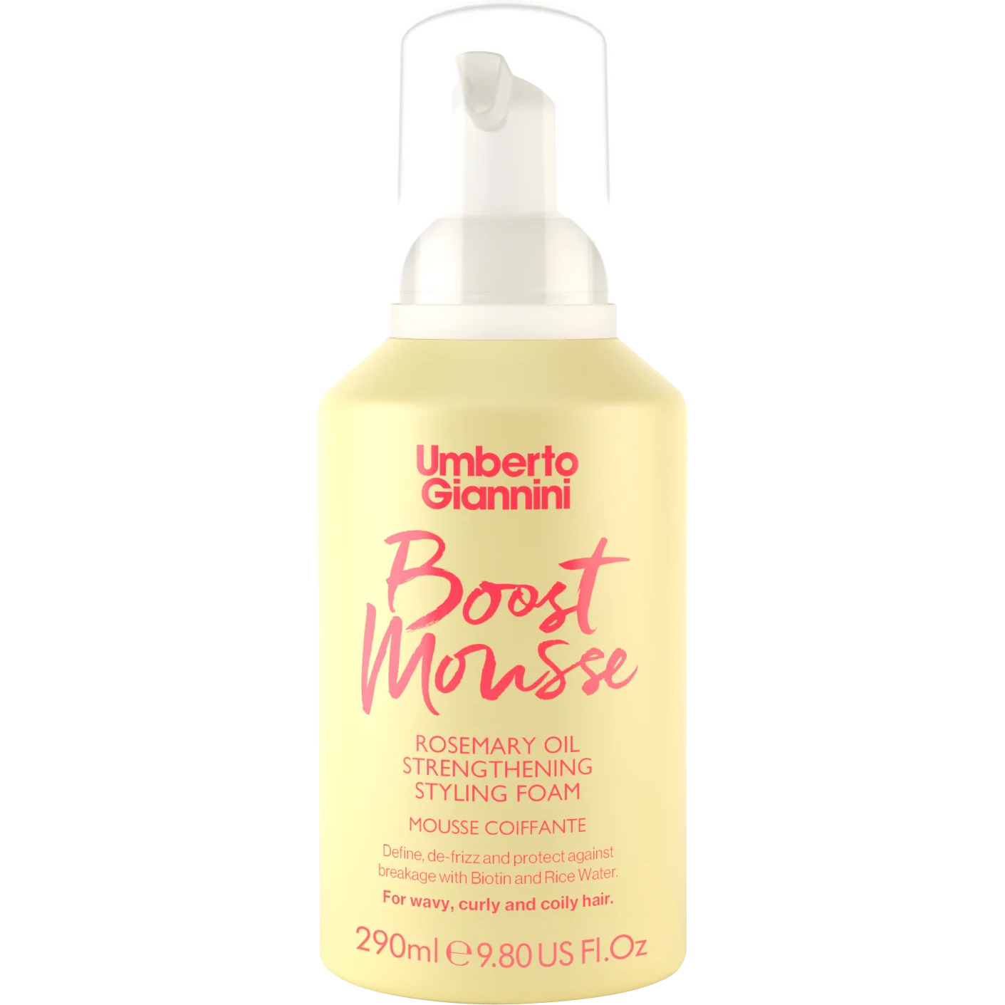 Umberto Giannini Strong Curls Rosemary Oil Strengthening Styling Foam 290 ML