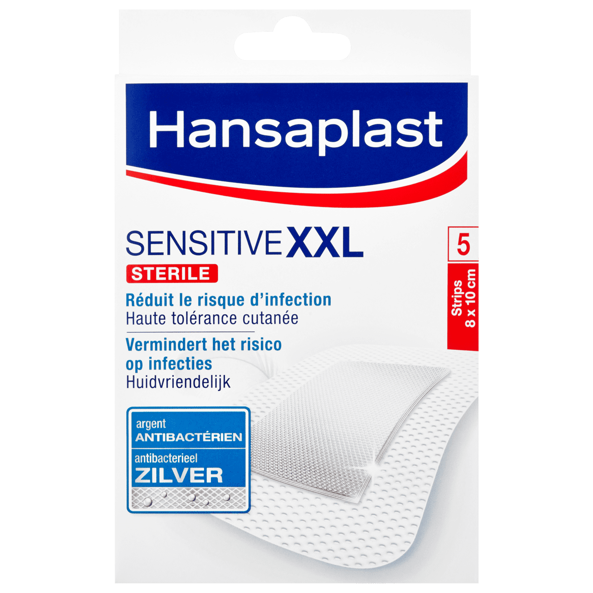 Een deel Geschikt Verhoogd Hansaplast Antibacterial XXL Sensitive 5 Pleisters 5 EA | Etos