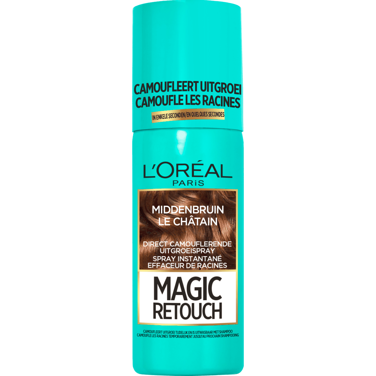 L'Oréal Paris Magic Retouch Camouflerende Uitgroeispray 3 Middenbruin 75 ML