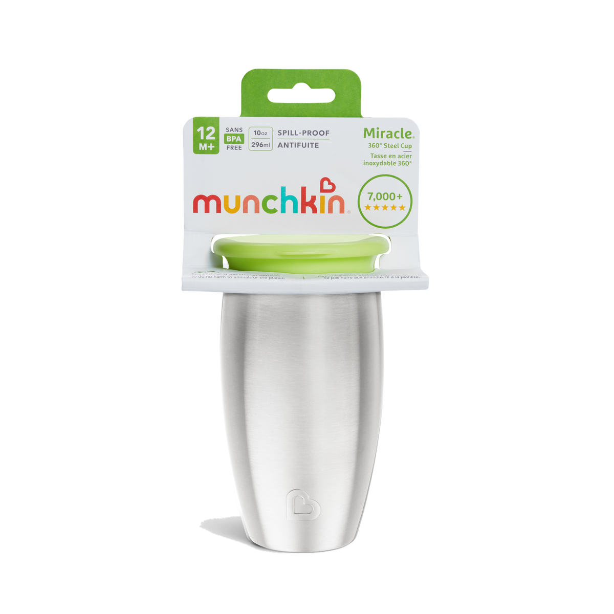 Munckin Drinkbeker Miracle Sippy Cup Roestvrij Staal Groen 296 ML