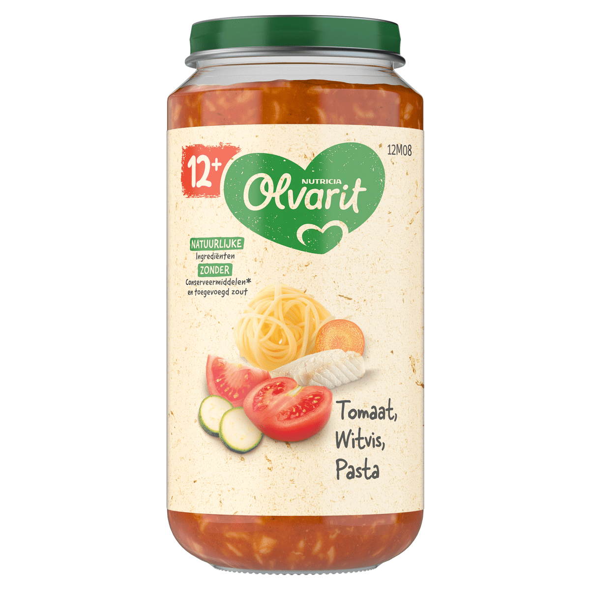 Olvarit Tomaat Witvis Pasta 12+ Maanden 250 gram