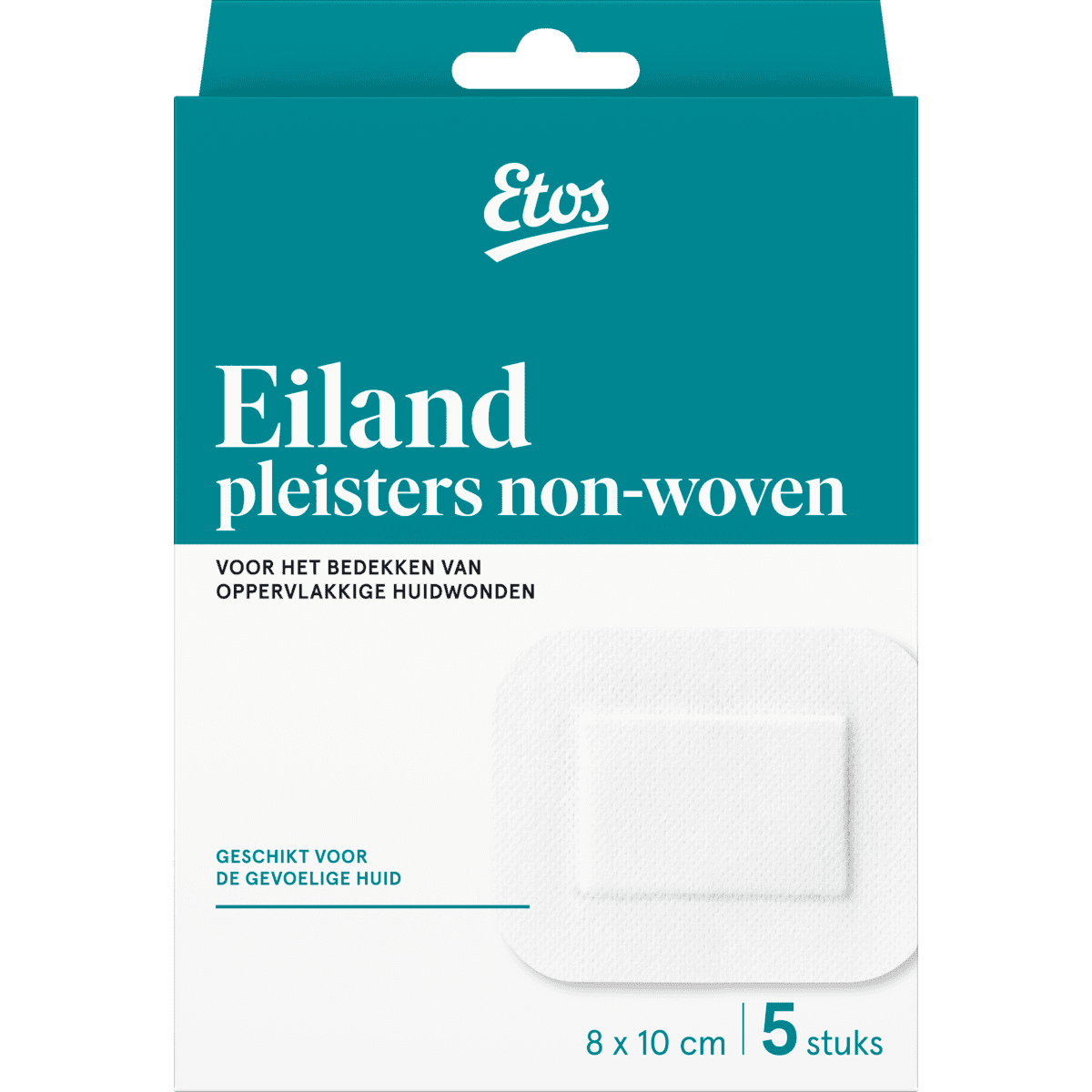 Etos Eiland Pleisters 8x10 CM non woven 5 stuks