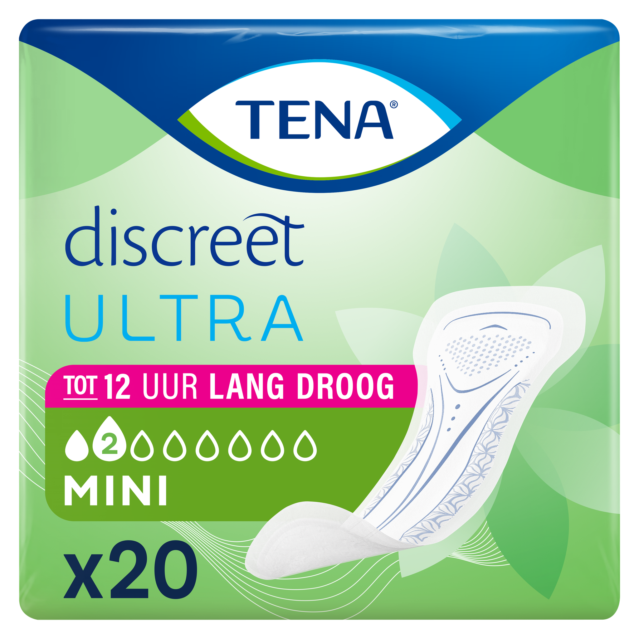 TENA Discreet Ultra Mini Incontinentie Inlegkruisjes 20 stuks