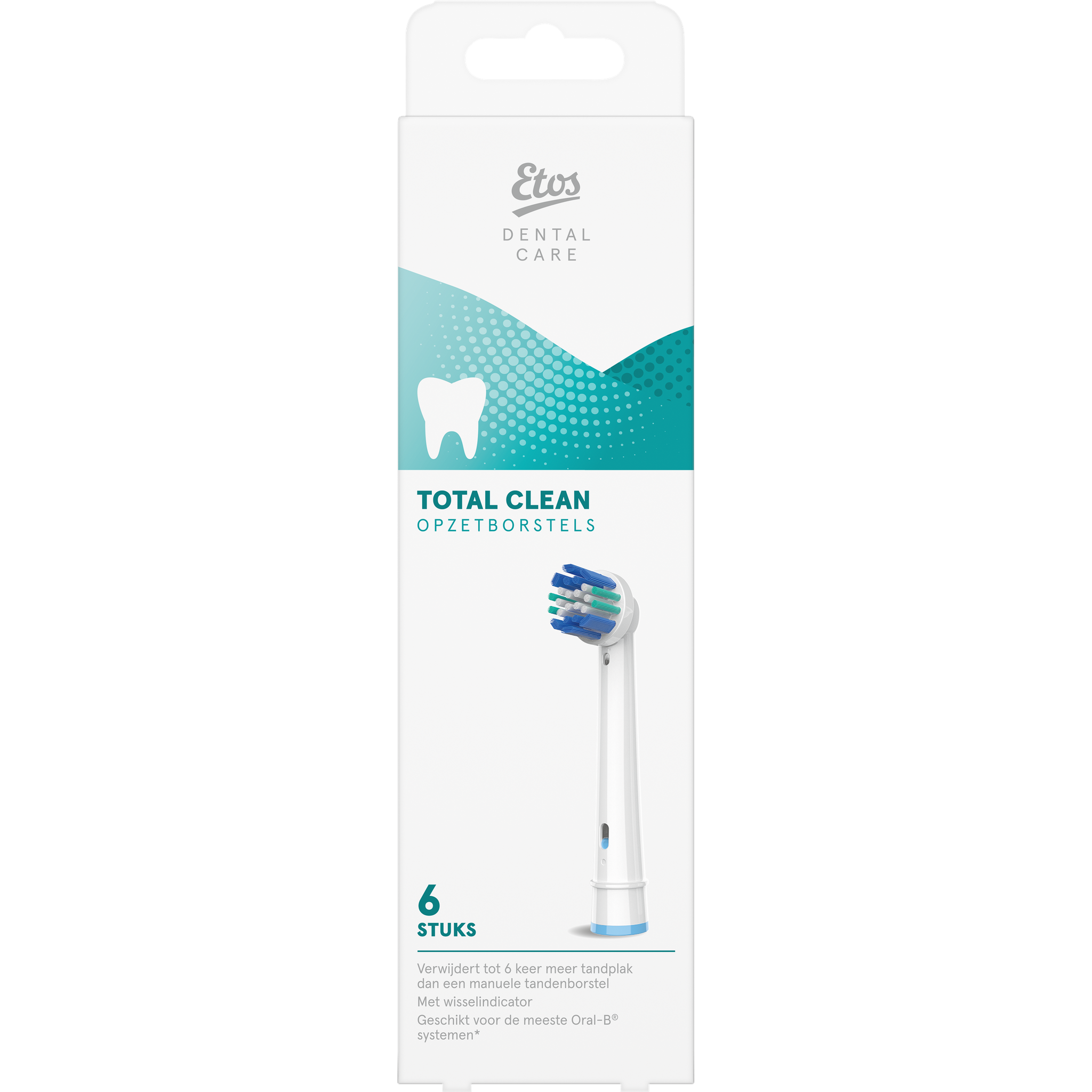 Etos Opzetborstels Total Clean 6 pack