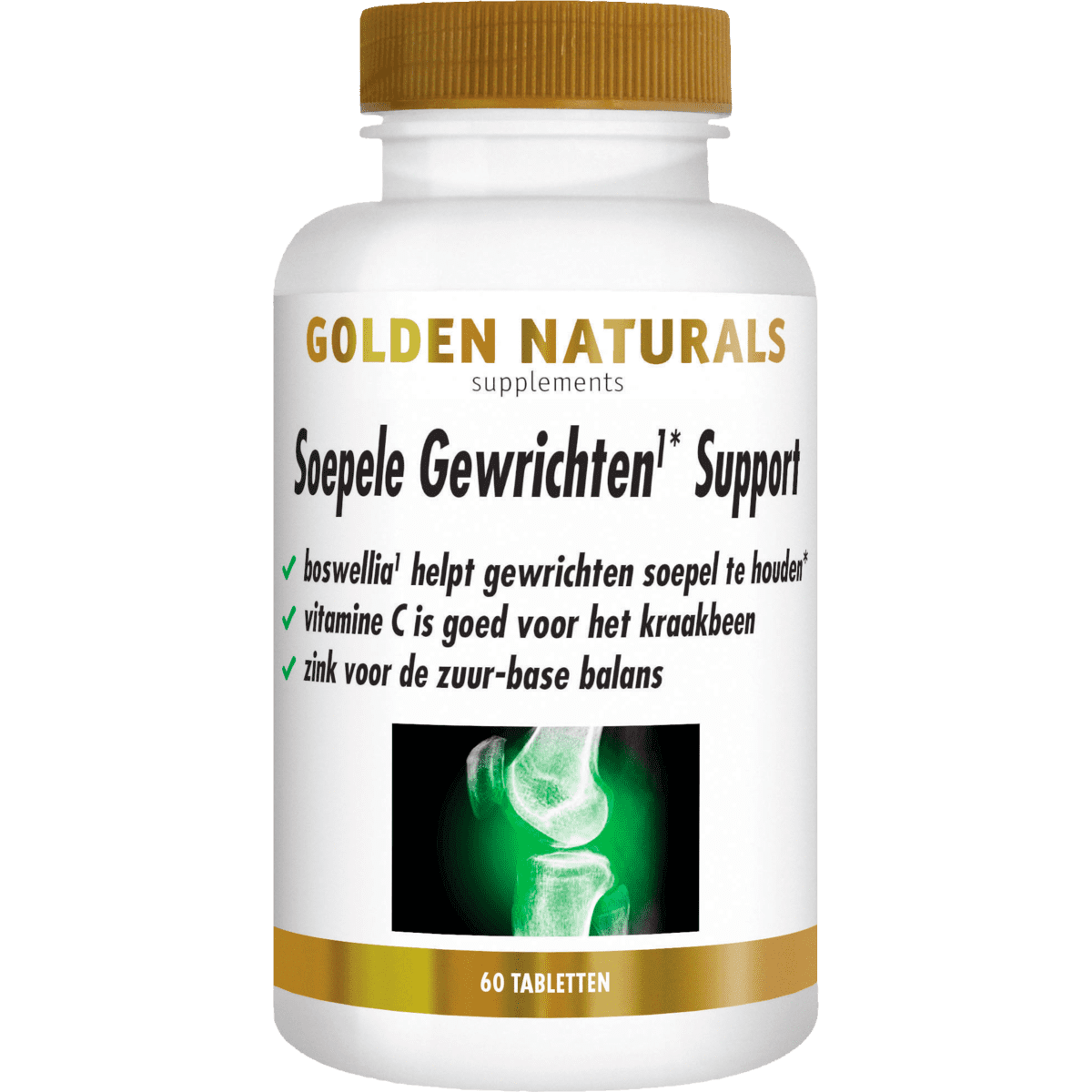 Golden Naturals Soepele Gewrichten Support Tabletten 60 stuks