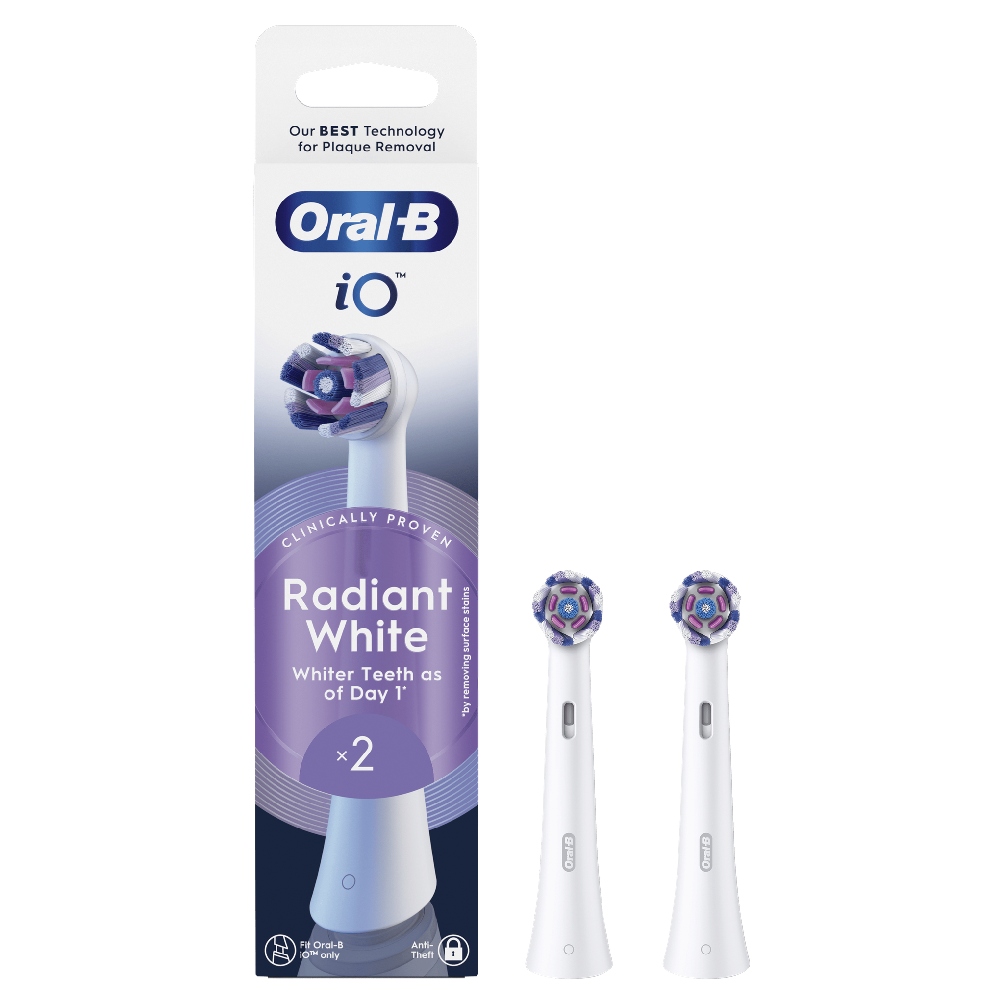 Oral-B iO Radiant White Opzetborstels Wit 2 Stuks