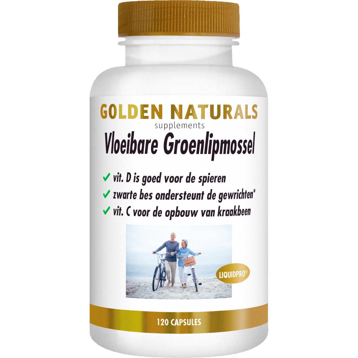 Golden Naturals Vloeibare Groenlipmossel Capsules 120 stuks