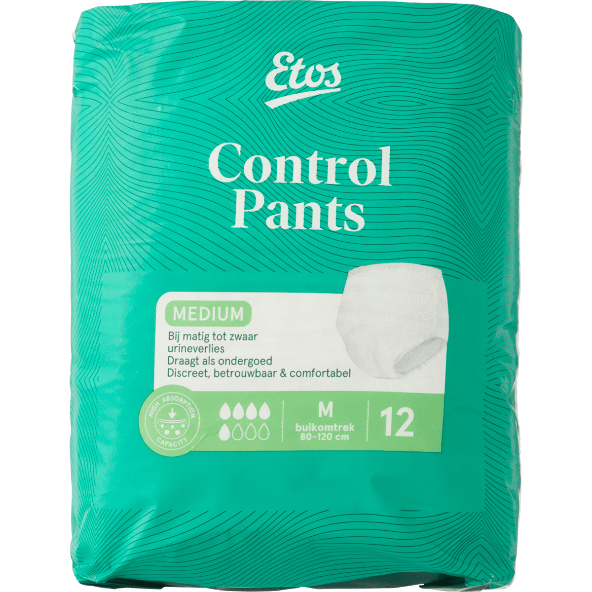 Etos Control Pants Incontinentiebroekje Medium 12 stuks 12 EA Etos