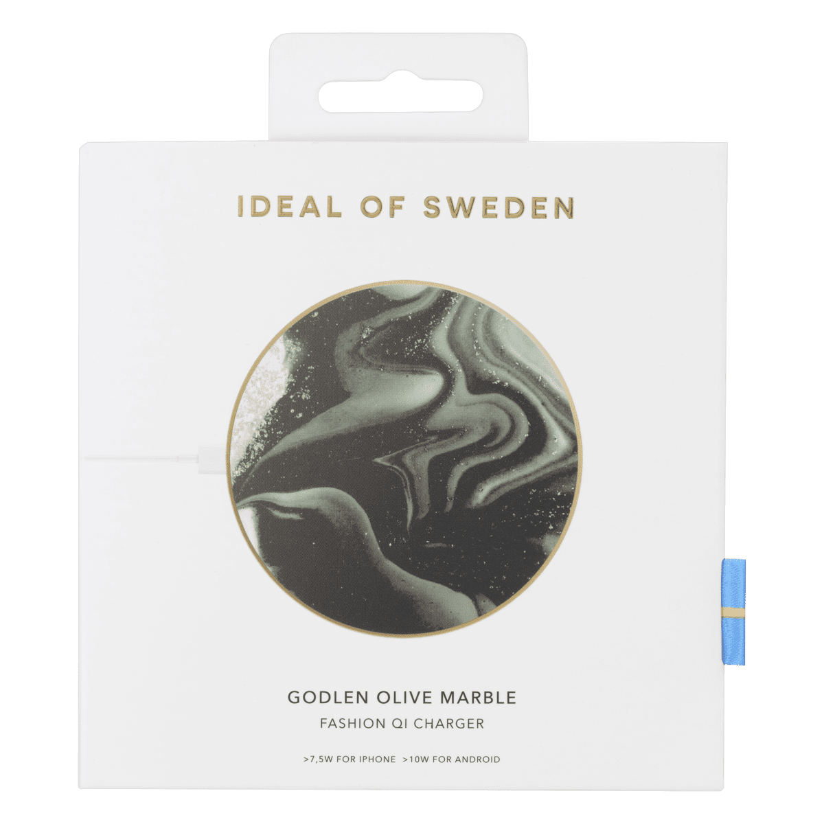 IDEAL OF SWEDEN Fashion Wireless Charger Golden Olive Marble