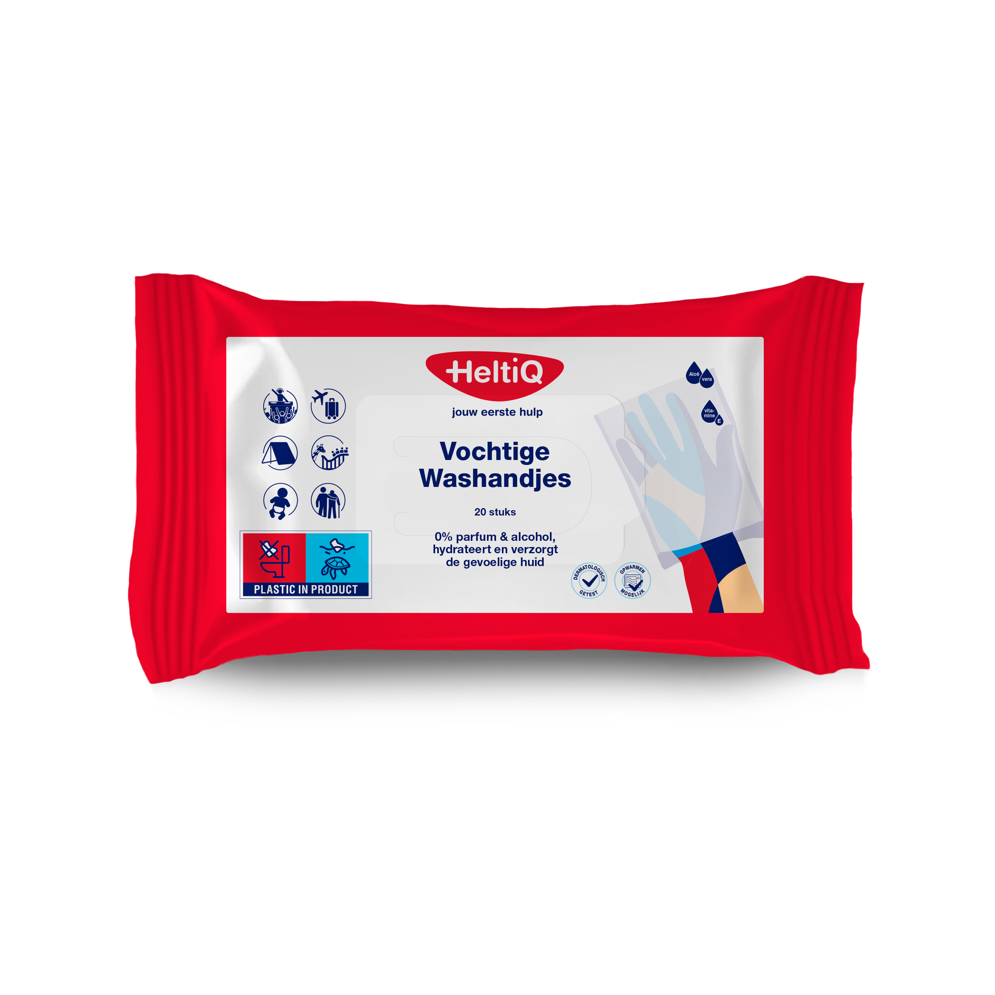 HeltiQ Vochtige Washandjes 20 stuks
