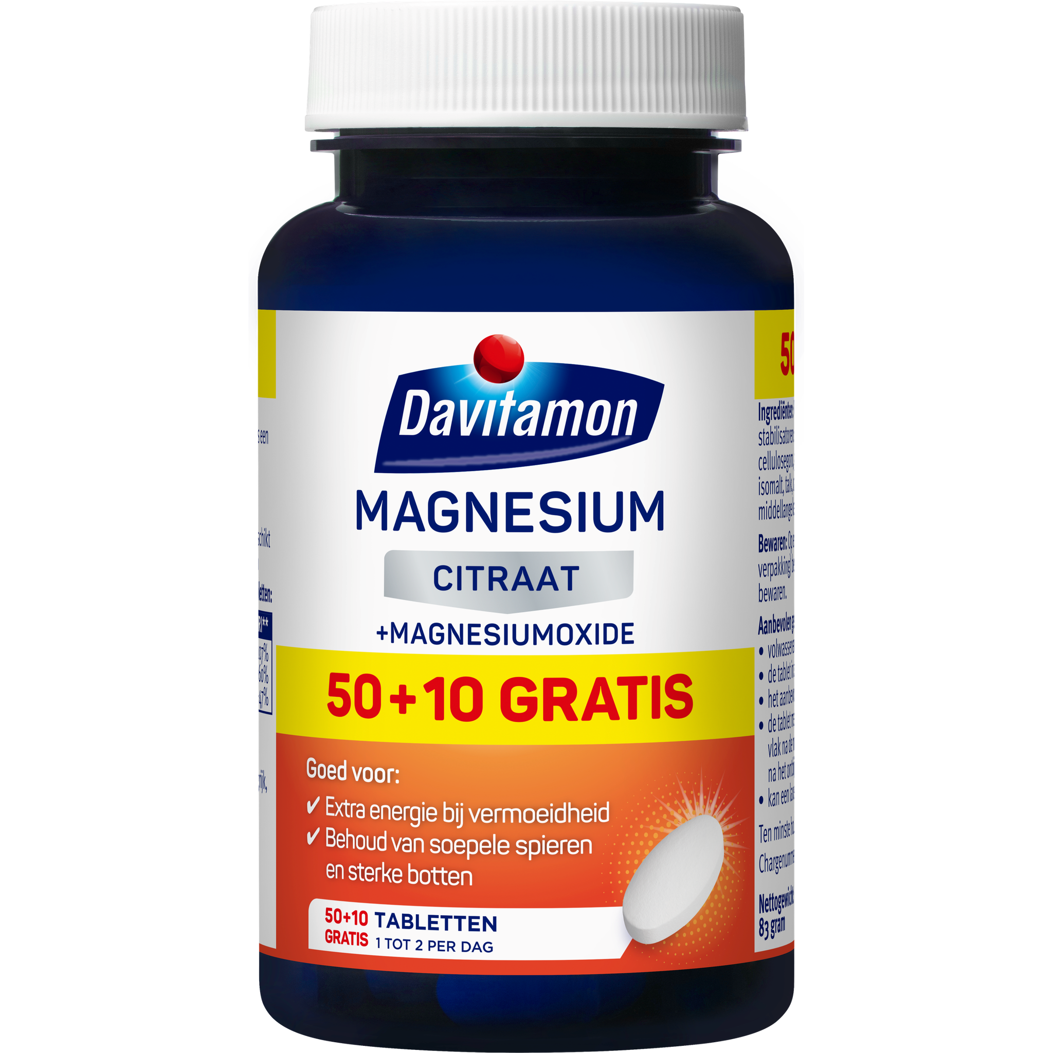 Davitamon Magnesium Citraat Tabletten 50+10 stuks