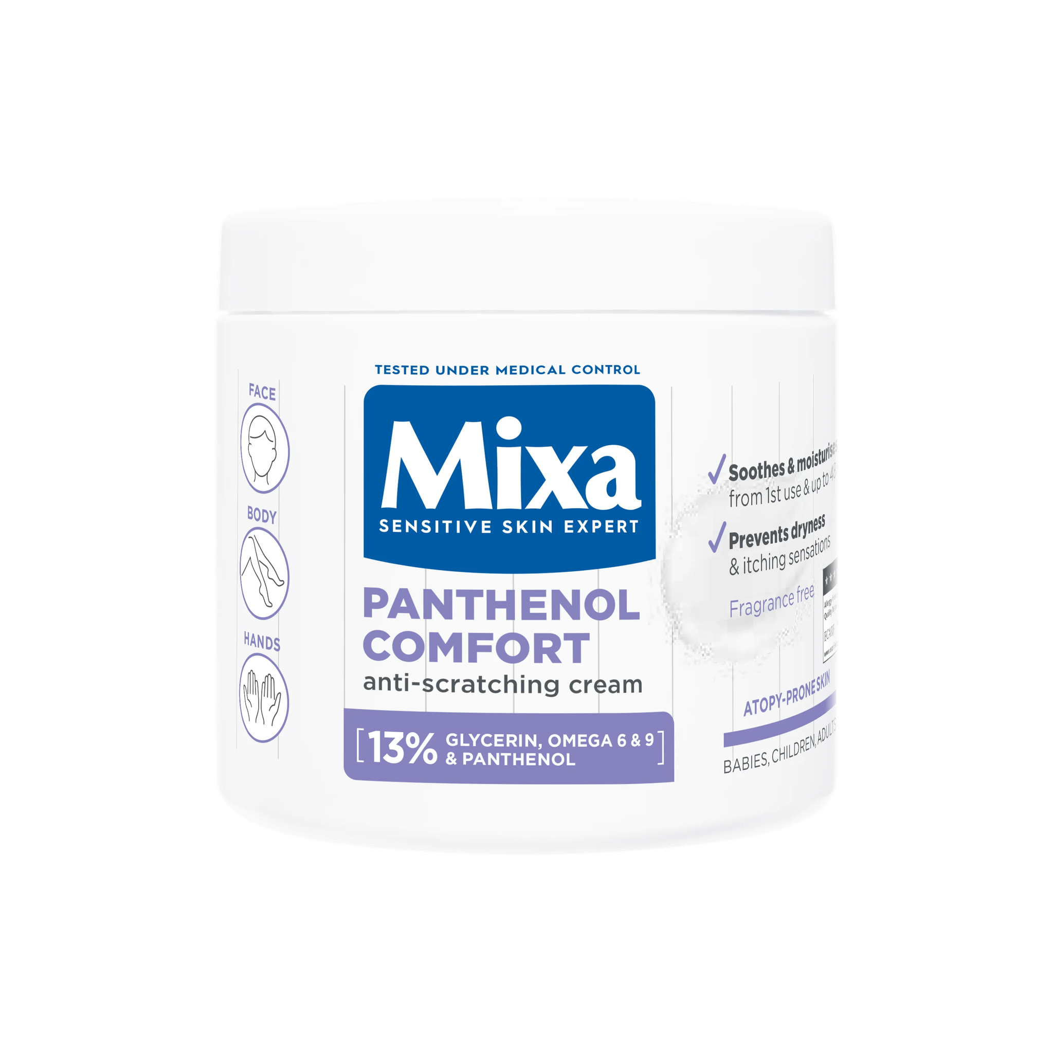 Mixa Panthenol Comfort Crème Pot 400 ML