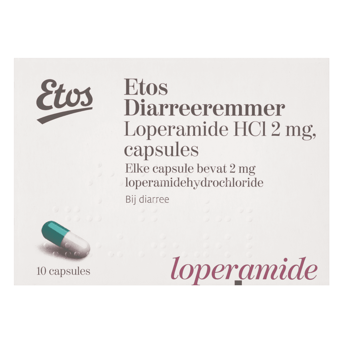 Etos Diarreeremmer Loperamide Hci 2 Mg Capsules 10 Ea | Etos