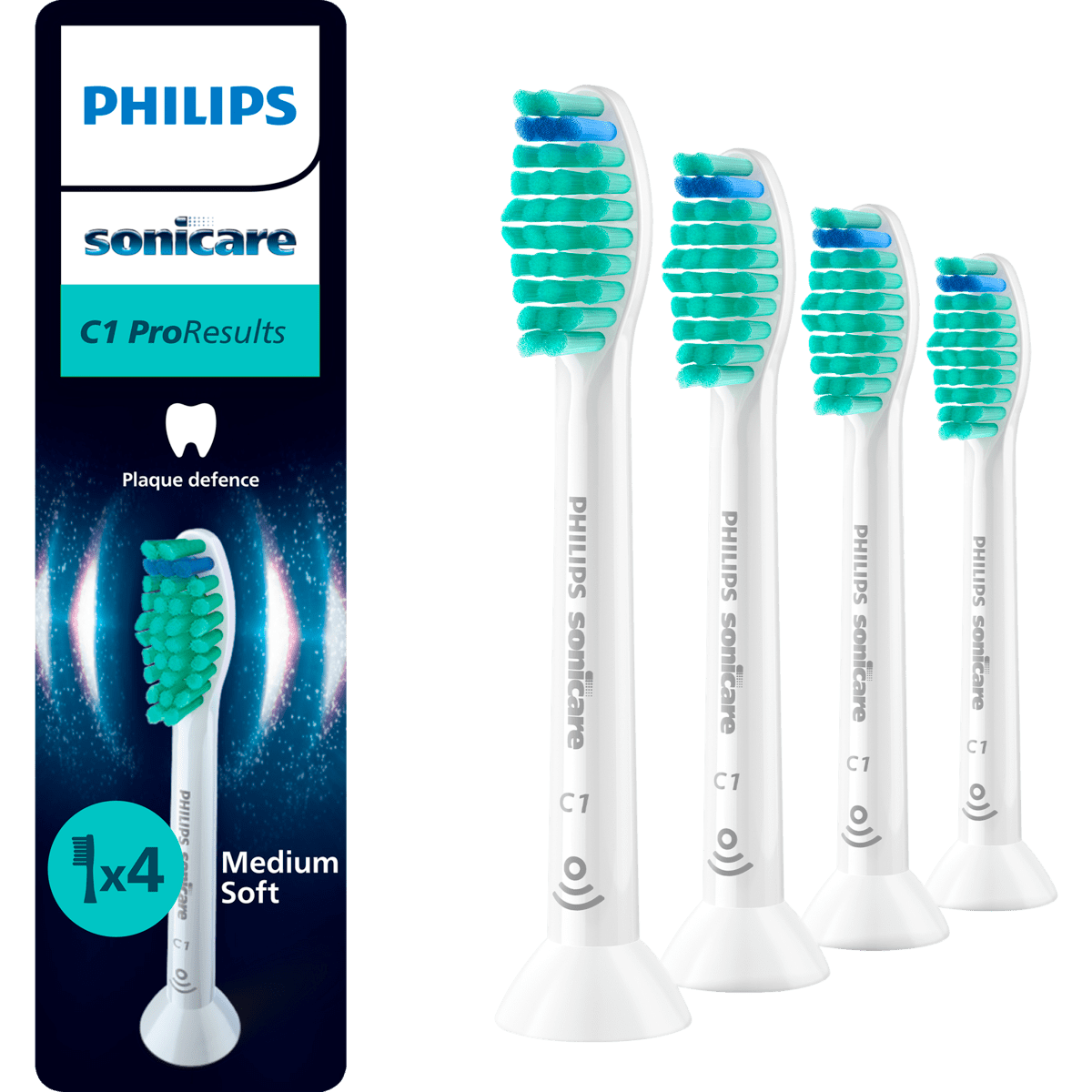 Philips Sonicare ProResults Opzetborstels Wit HX6014/87 4 stuks