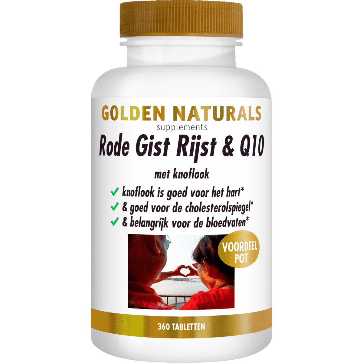 Golden Naturals Rode Gist Rijst & Q10 Tabletten 360 stuks