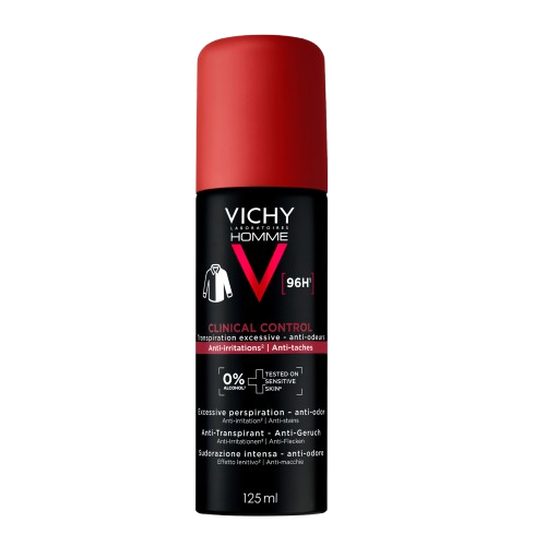 Vichy Homme Deodorant 96H Clinical Control Spray 125 ML