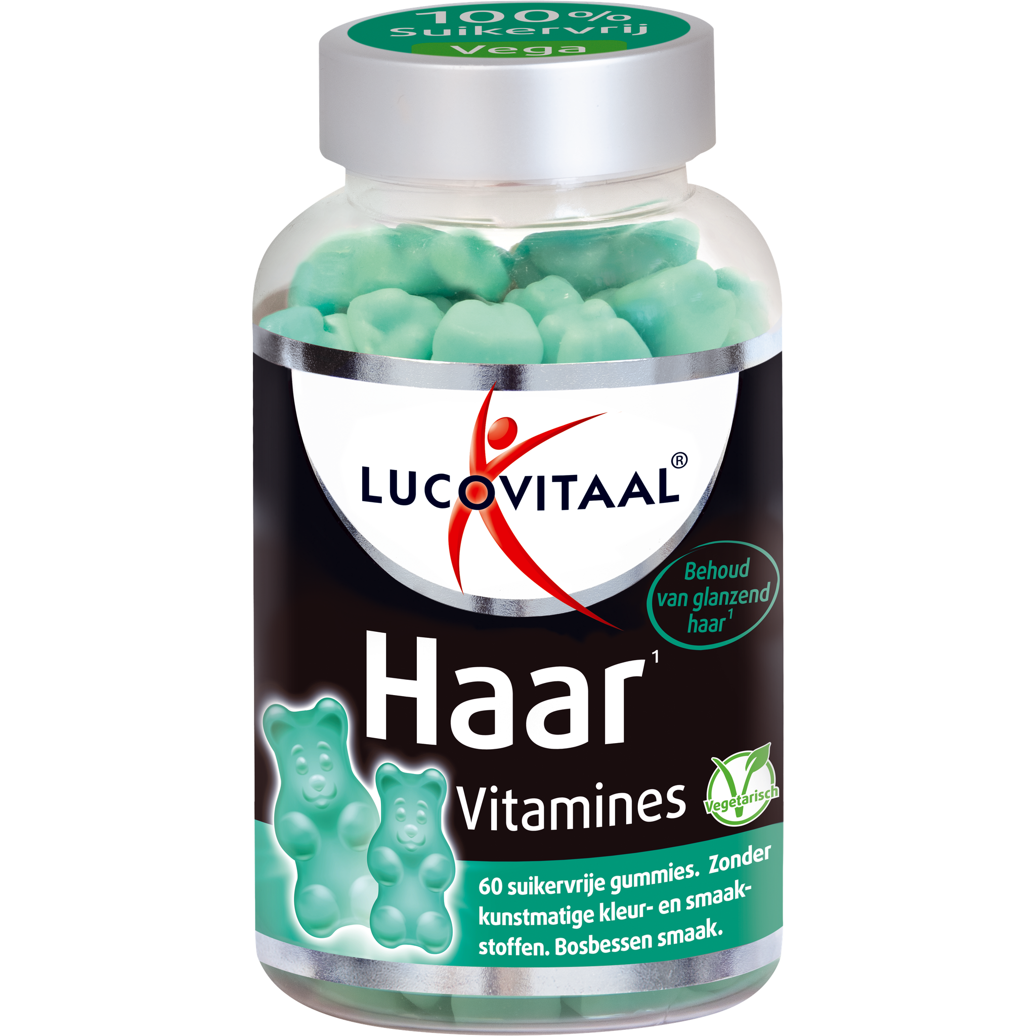 Lucovitaal Haar Vitamine Suikervrije Gummies Bosbes 60 stuks