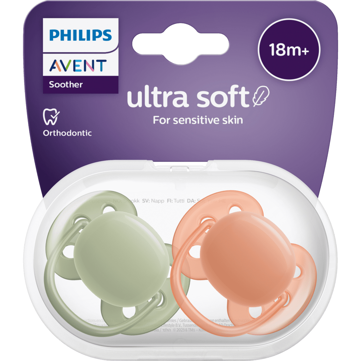 Philips Avent Fopspeen Ultra Soft 18M+ SCF093/05 2 stuks