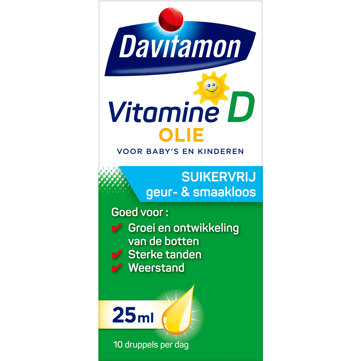 Davitamon Vitamine D Olie Suikervrij 25 ML