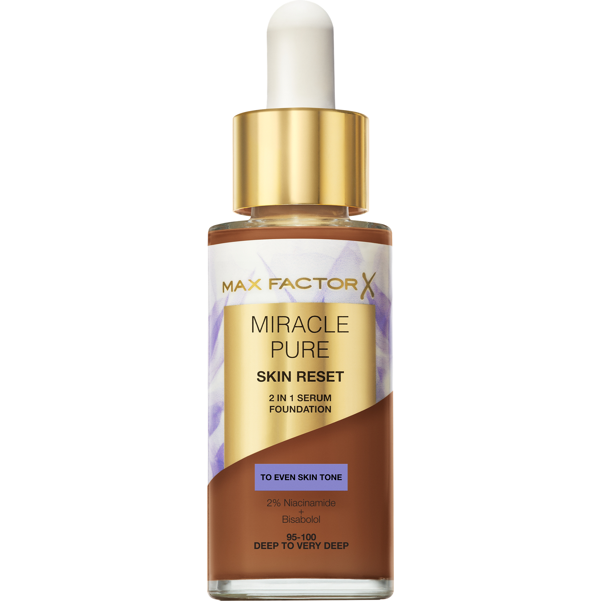 Max Factor Miracle Pure Serum Foundation 95-100 Deep To Very Deep 30 ML