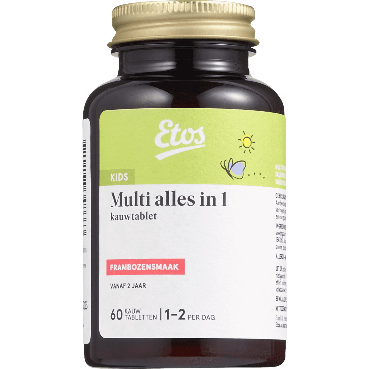 Etos Kids Multi Kauwtabletten Frambozensmaak Tabletten 60 stuks