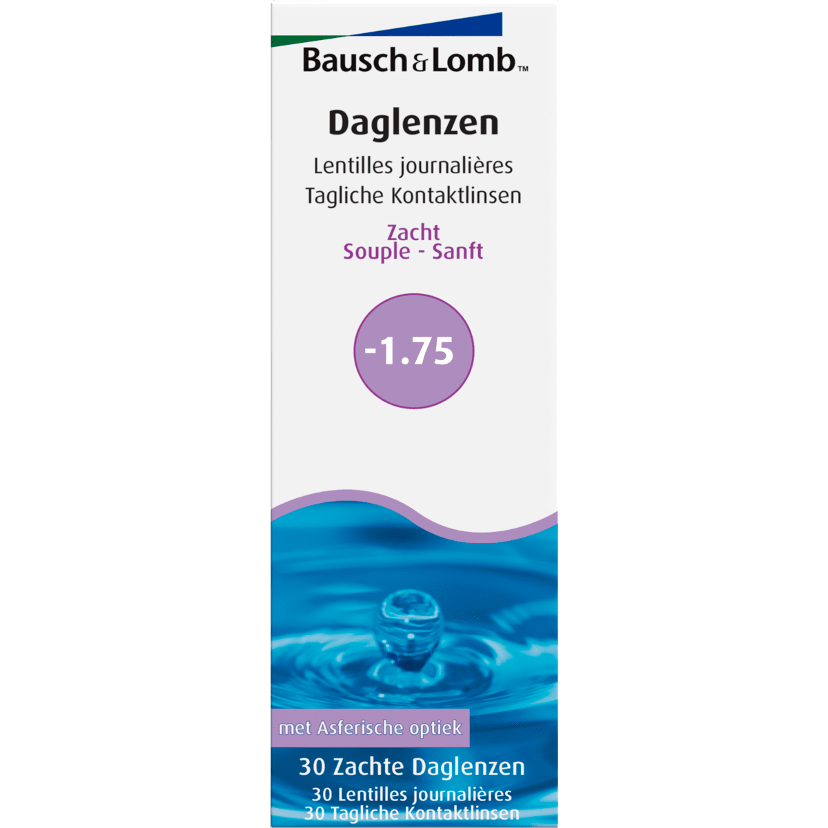 Bausch + Lomb DagLenzen -1,75 30 stuks