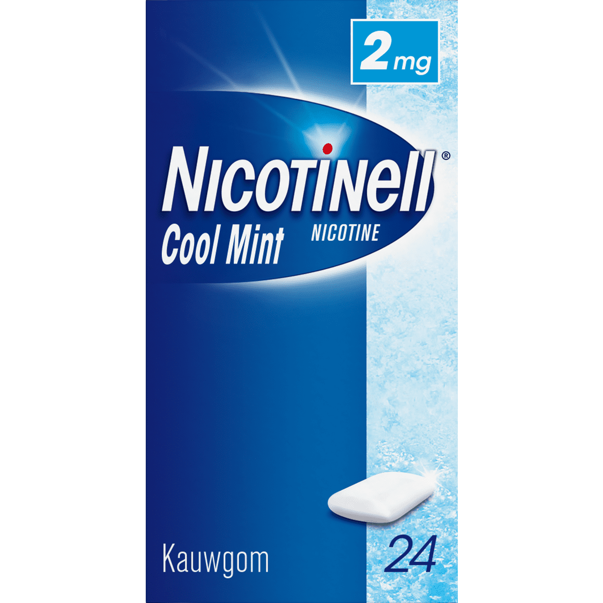 Nicotinell Kauwgom Cool Mint 2 MG Stoppen met Roken 24 stuks
