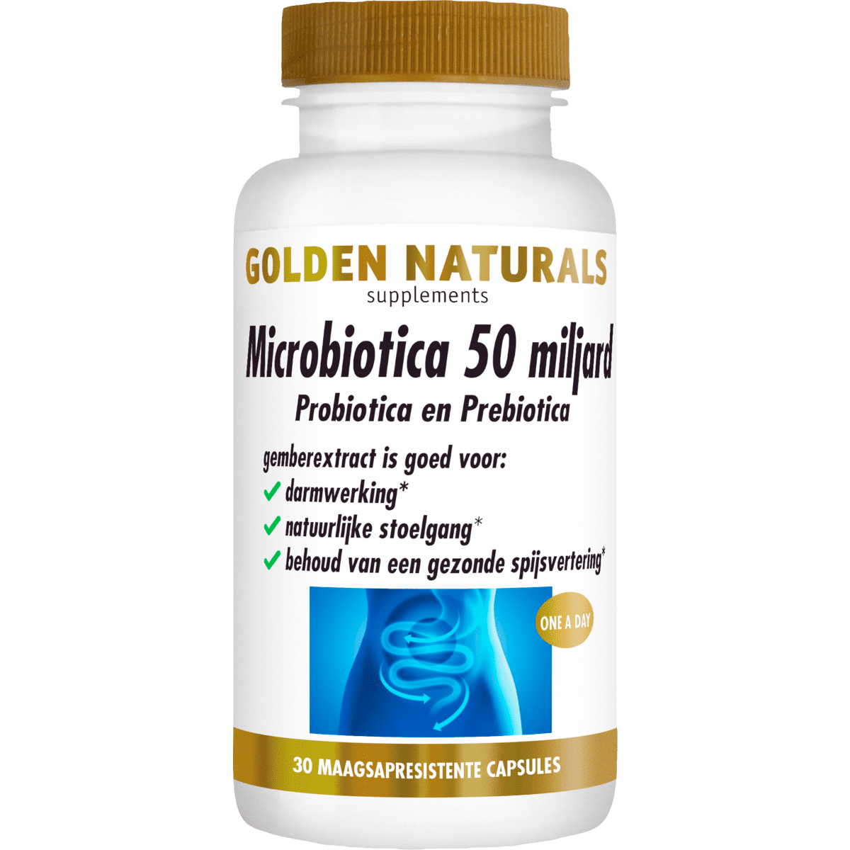 Golden Naturals Microbiotica 50 Miljard Capsules 30 stuks