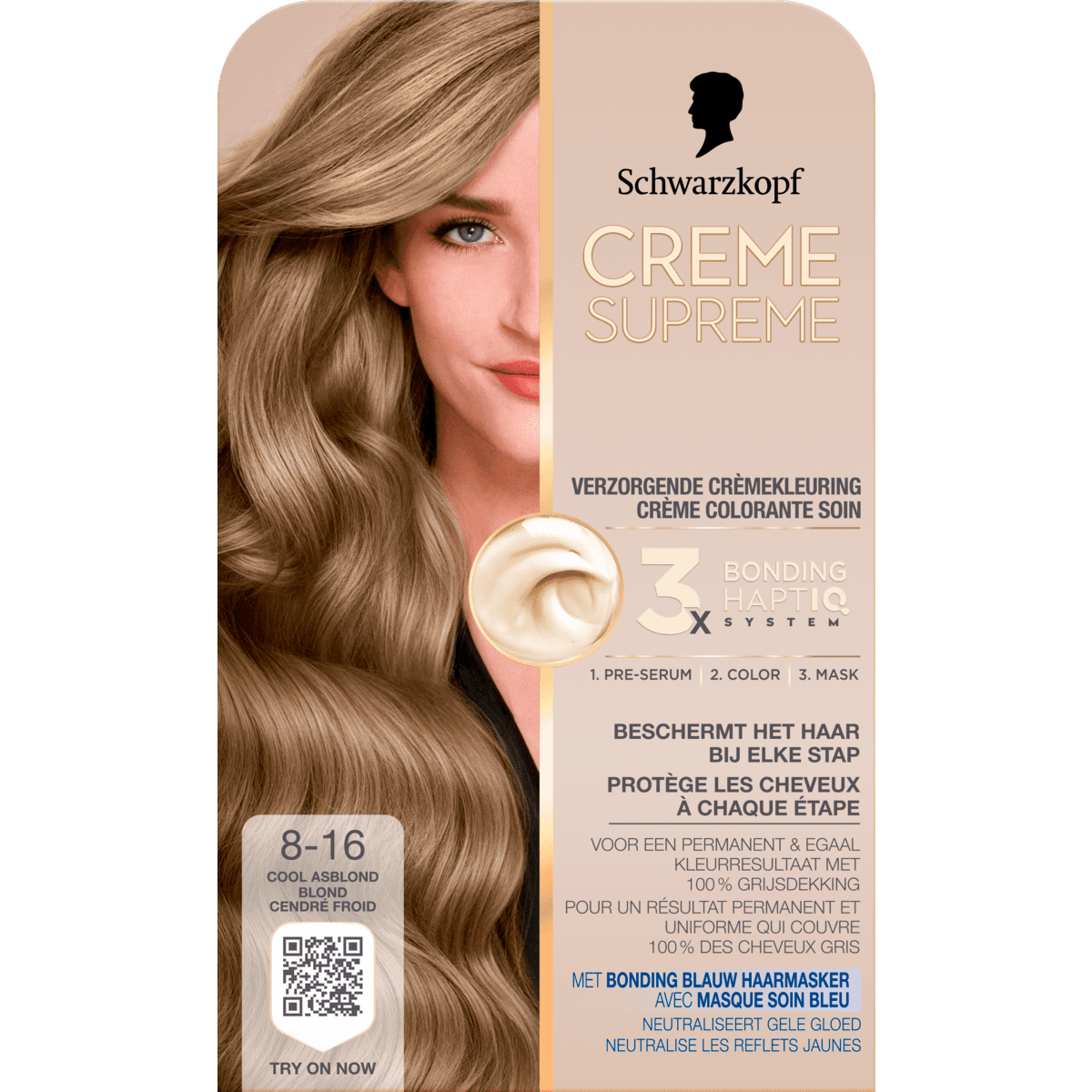 Schwarzkopf Creme Supreme Haarkleuring 8-16 Cool Asblond