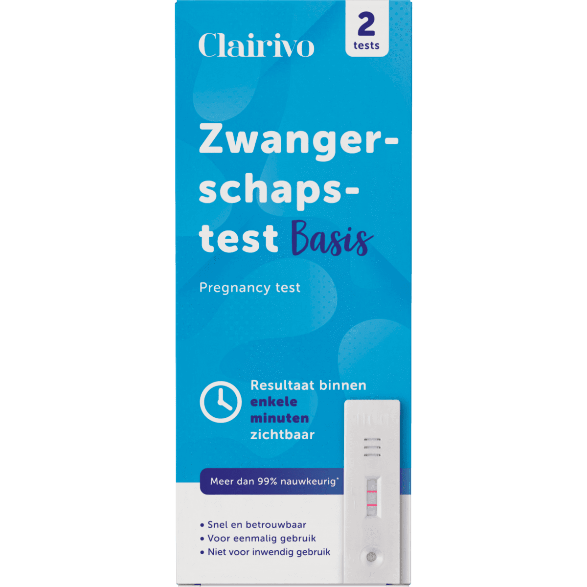 Clairivo Zwangerschapstest Cassette 2 stuks