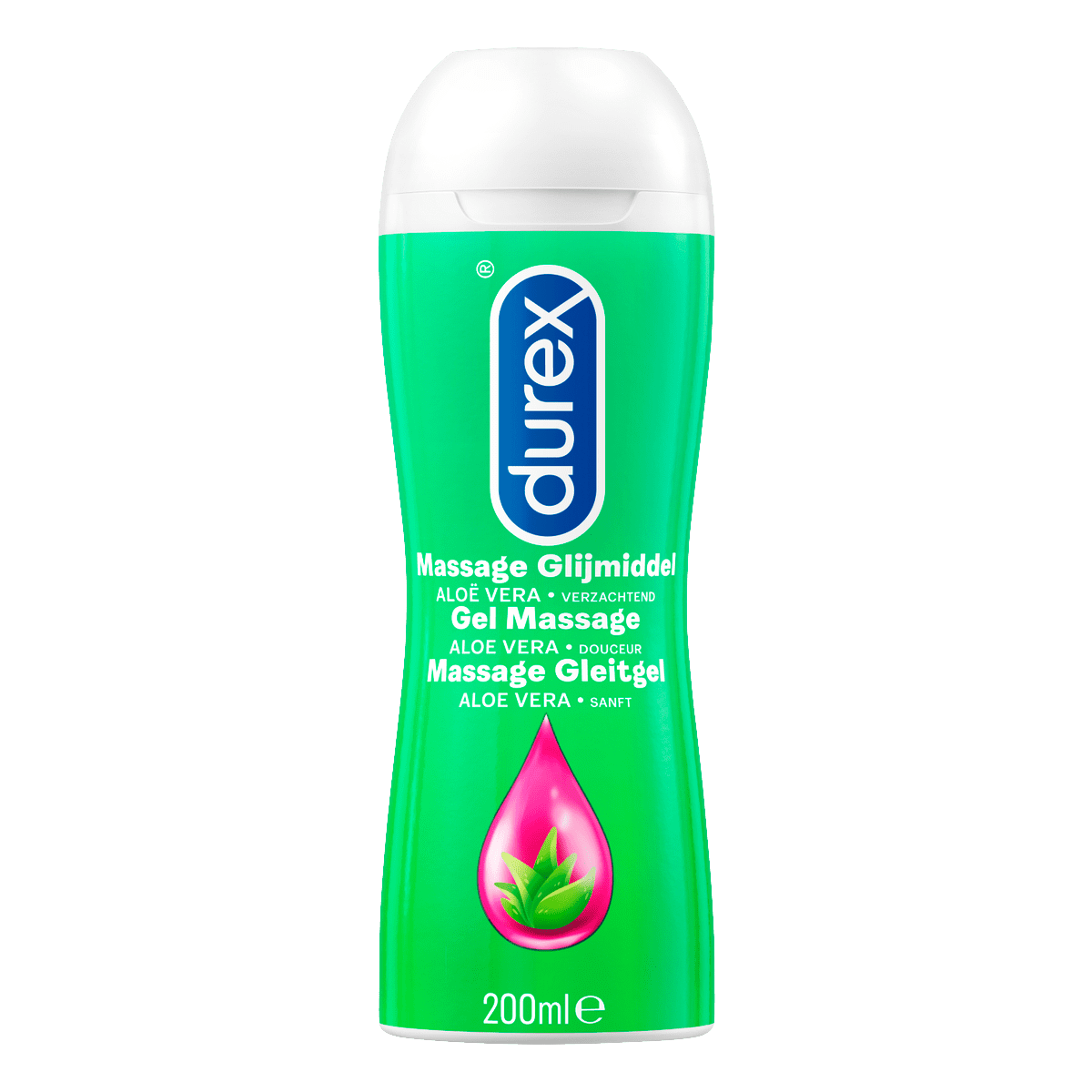 Durex Massage Olie en Glijmiddel 2in1 Aloë Vera Waterbasis 200 ML 200 ML Etos