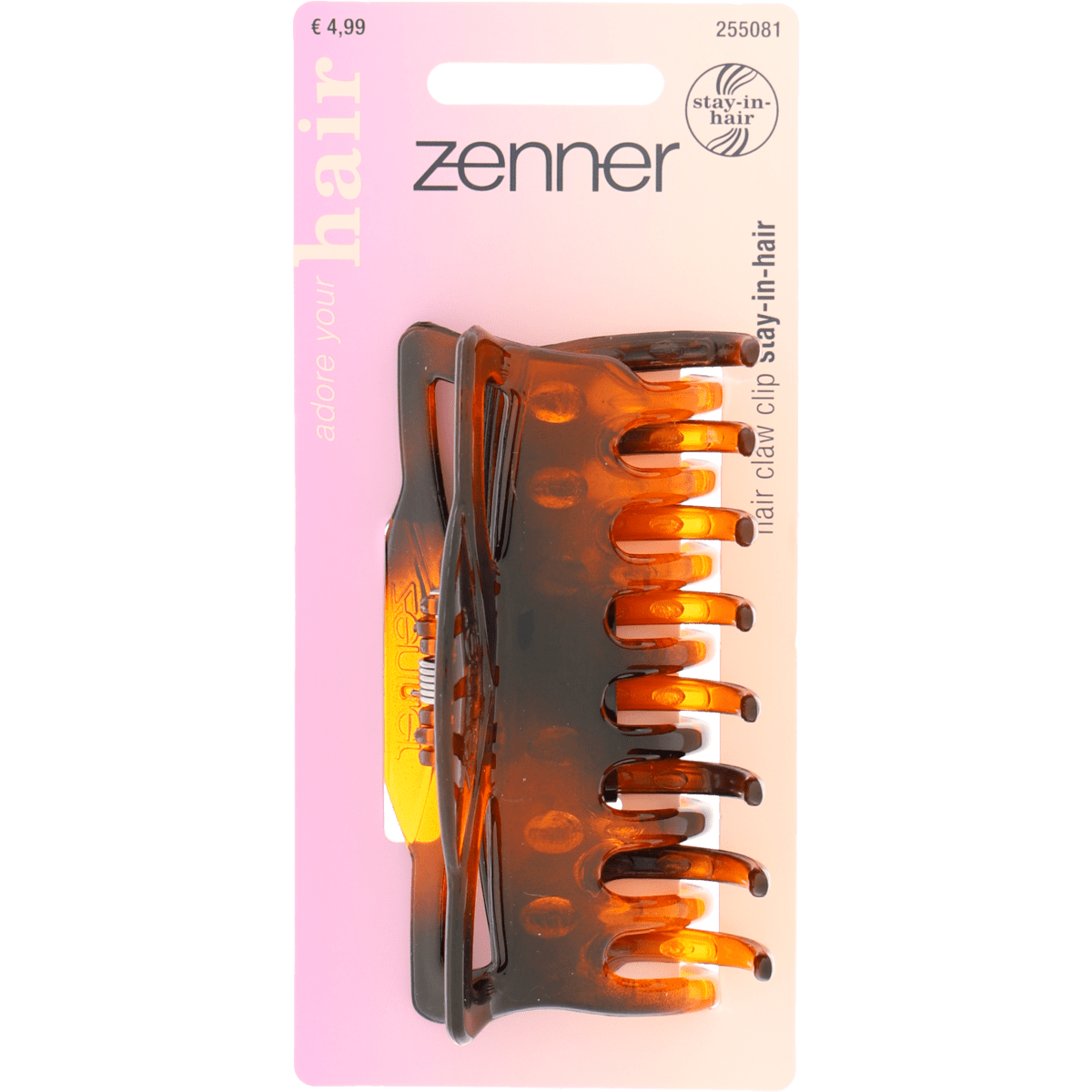 Zenner Haarsierklem Stay-in-Hair Groot Bruin
