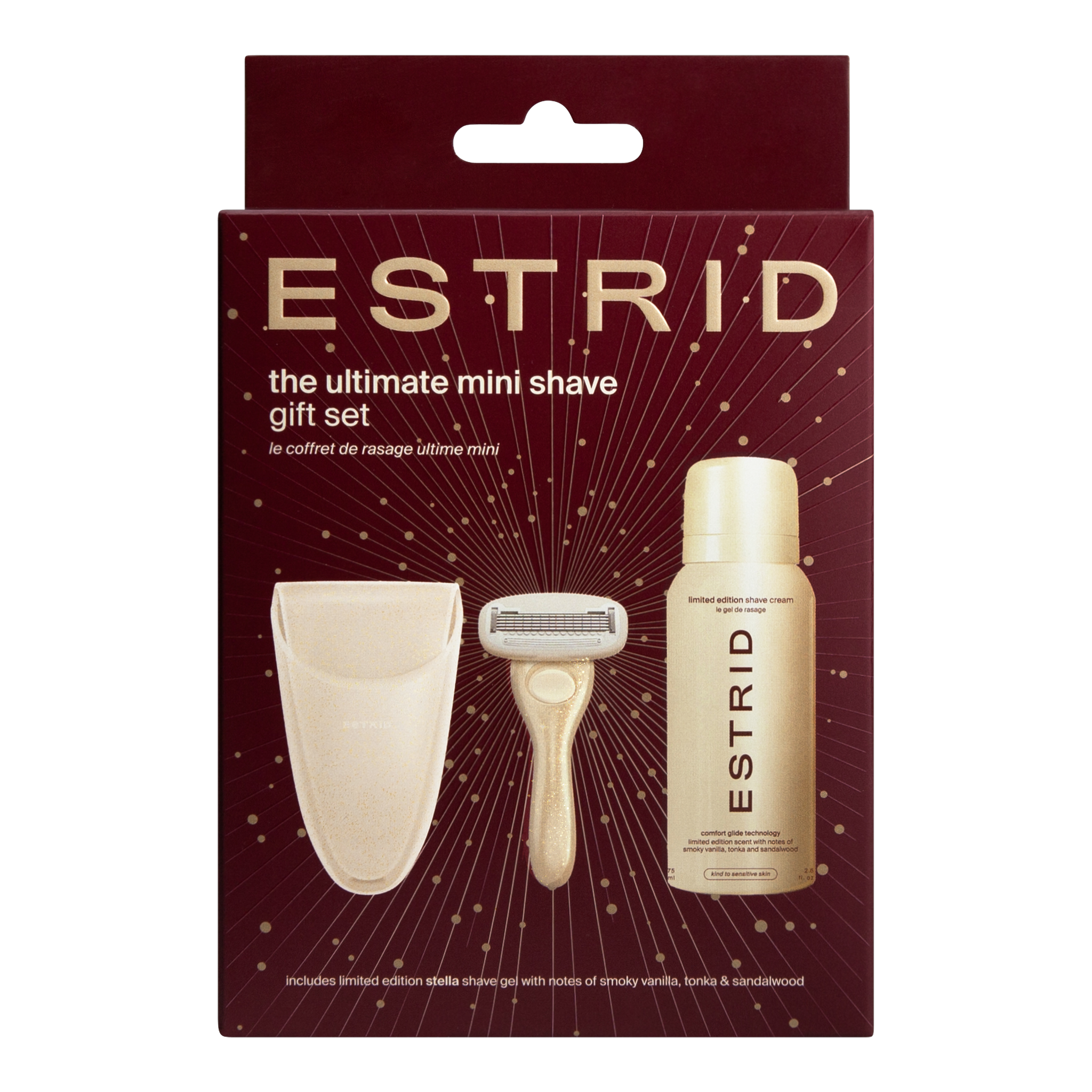 Estrid Giftset The Mini Razor And Shave Gel Stella 3 Stuks