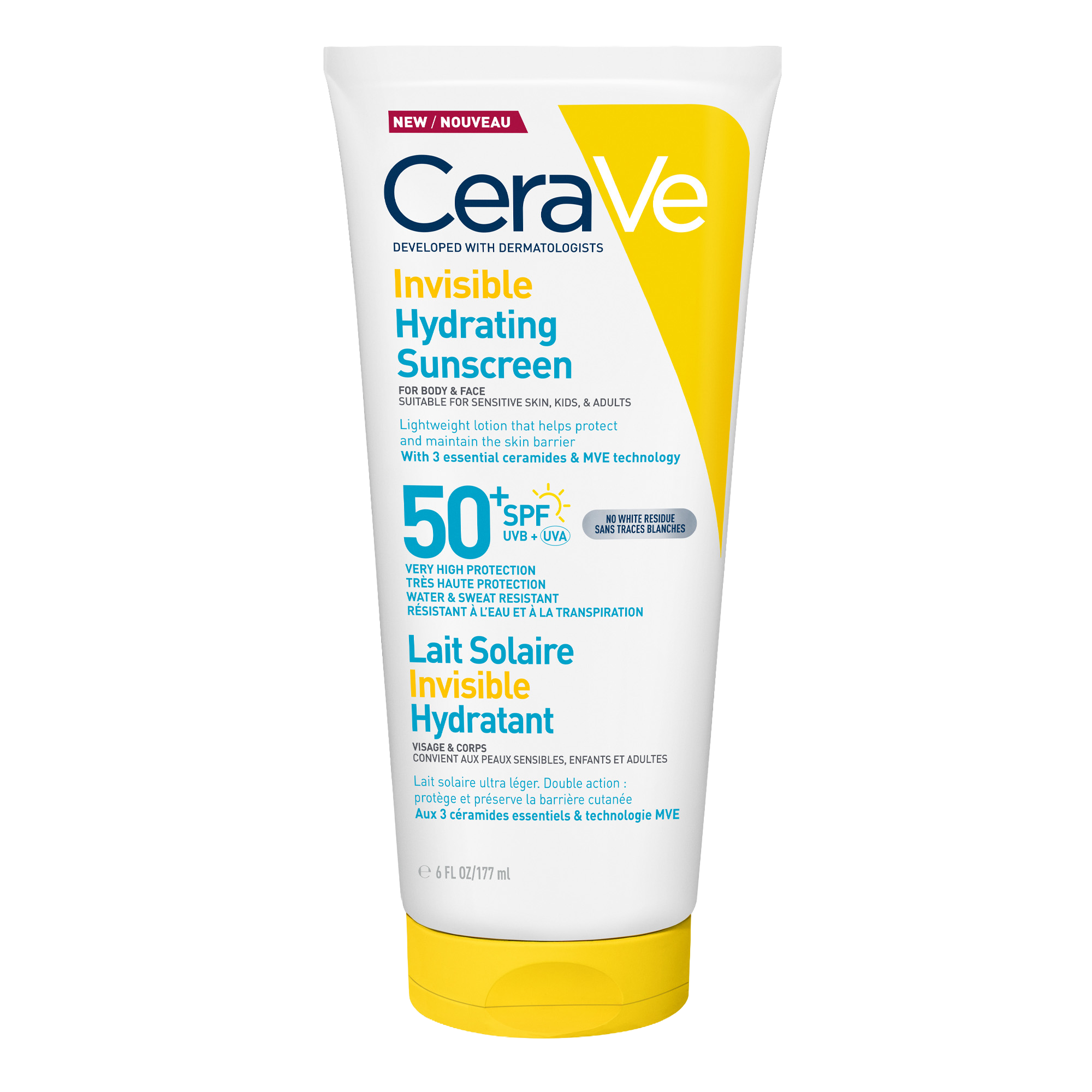 CeraVe Onzichtbare Hydraterende Zonnebrandcrème SPF50 177 ML