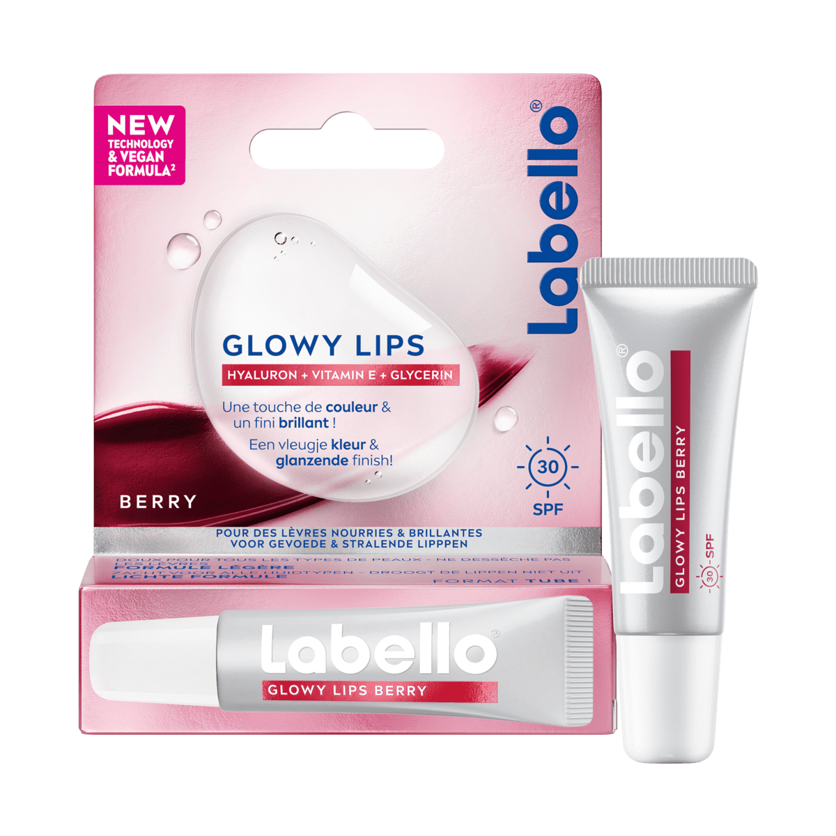 Labello Glowy Lips Hyaluron Berry Glanzende Lippenbalsem SPF30