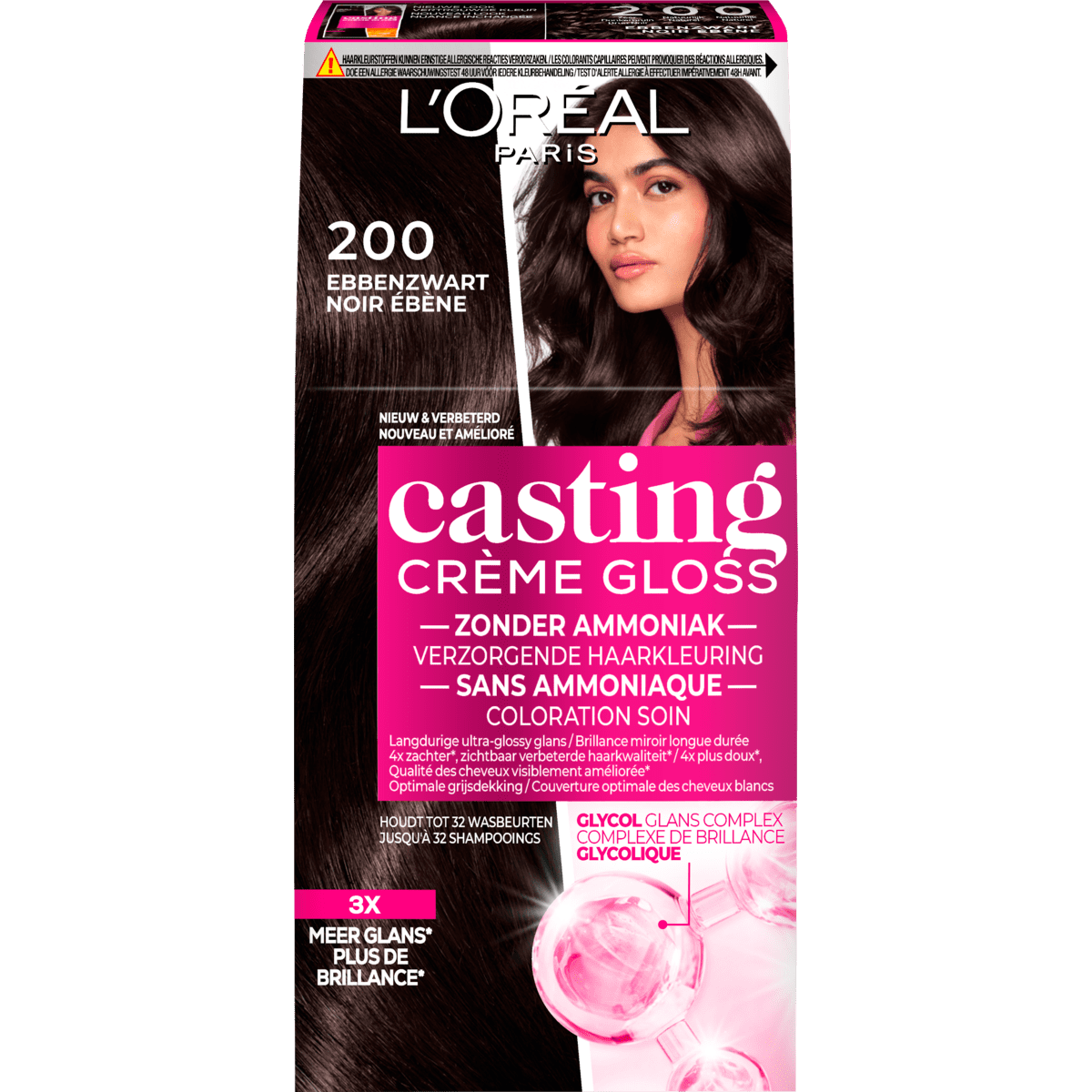 L'Oréal Paris Casting Crème Gloss Haarverf 200 Midnight Chocolate Zwart
