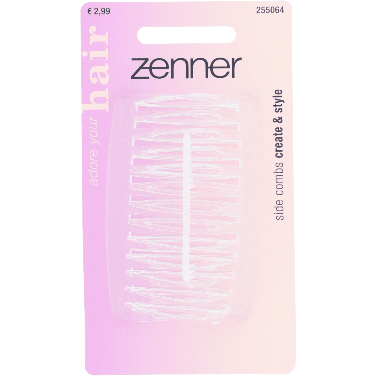 Zenner Zijkammen Transparant 2x