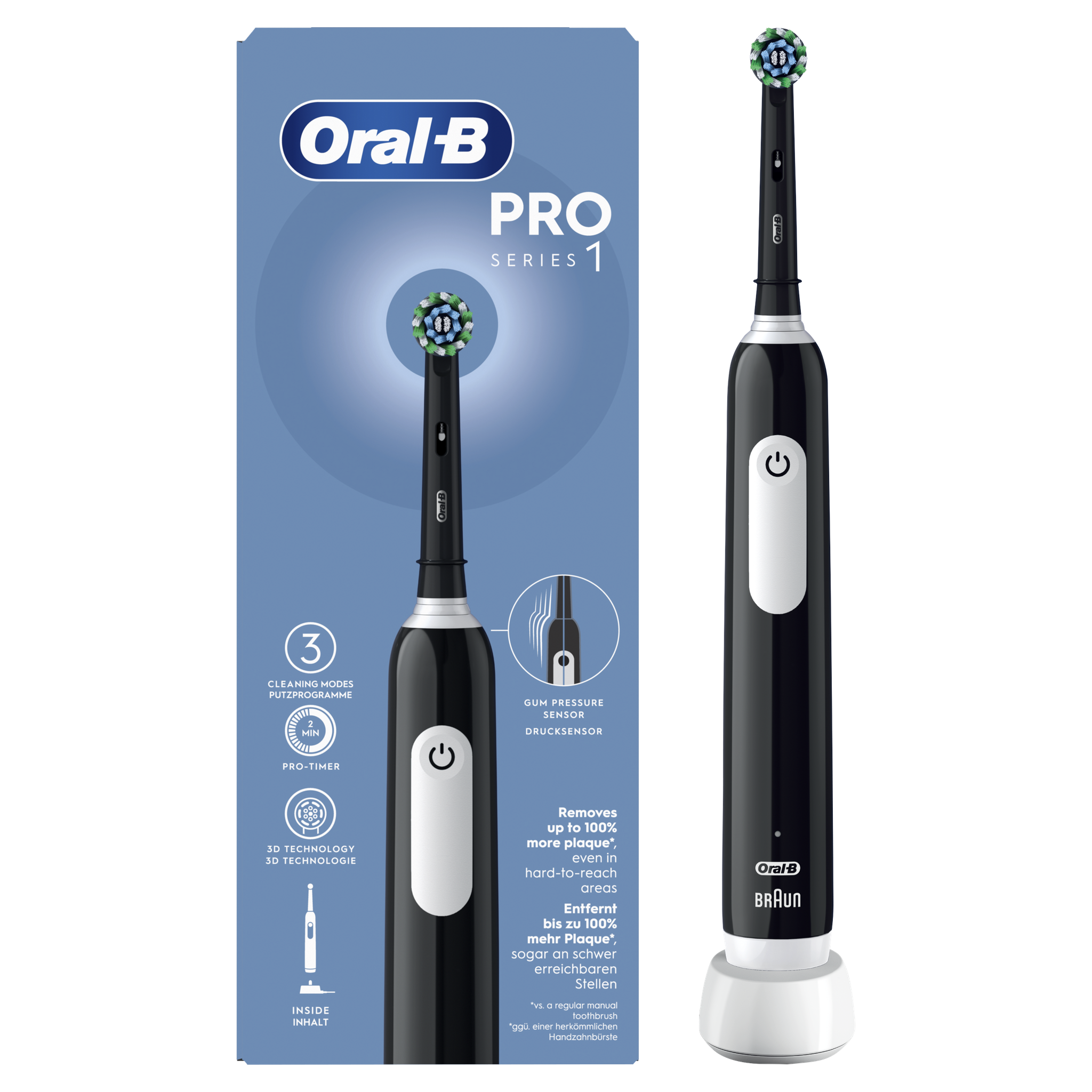 Oral-B Pro 1 Zwart Elektrische Tandenborstel